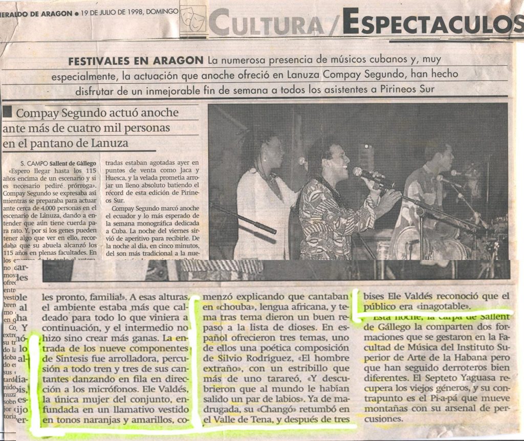 1998. Festival Pirineos Sur. España